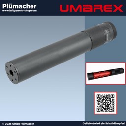 Schalldämpfer SD4 für Luftgewehre – Zubehör zur Geräuschreduktion Luftgewehr Schalldämpfer SD4 – Produktabbildung des schraubbaren Schalldämpfers für Luftdruckwaffen