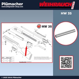 Haltestift Abzug vorn Weihrauch Luftgewehre HW 35 - HW  - 77 - HW 97K Vorderer Haltestift für den Abzug bei den Weihrauch Luftgewehren HW 35 | HW 77 | HW 97 K