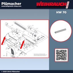 Zylinderstift Spannhebel Weihrauch HW 70 Luftpistole Weihrauch HW 70 Zylinderstift für Spannbügel - Spannhebel