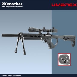 UX Notos Carbine Kit Pressluftgewehr – PCP Luftgewehr Set 4,5 mm UX Notos Carbine Kit – kompaktes Pressluftgewehr im Kaliber 4,5 mm mit 9-Schuss-Magazin, Zielfernrohr 3-9x40, Zweibein, Regulator und Schalldämpfer.