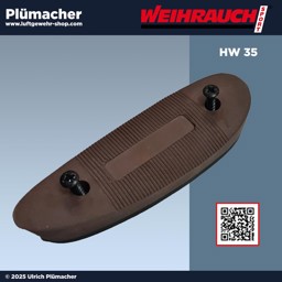Schaftkappe aus braunem Gummi für Weihrauch HW 35 inkl. Schrauben Schaftkappe aus braunem Gummi für Weihrauch HW 35 Luftgewehr – inklusive Schrauben