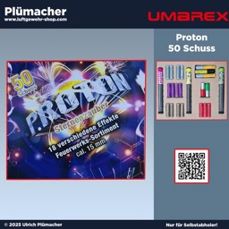 Proton - 50 Schuss Feuerwerk für Schreckschusswaffen Feuerwerk für Schreckschusspistolen 50 Schuss - Proton Signalmunition