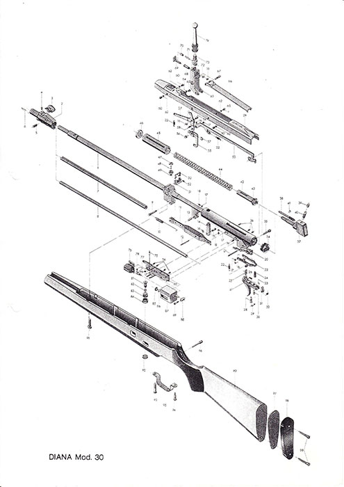 Luftgewehr Diana 30 Ersatzteile