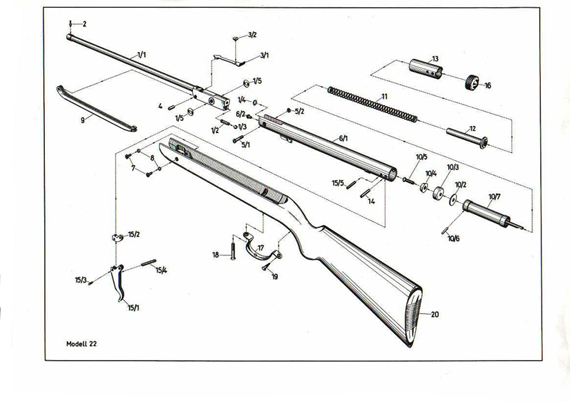 Ersatzteile Luftgewehr Diana 22 und 23