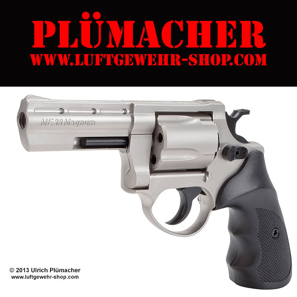 Bild von ME 38 Magnum Schreckschussrevolver matt vernickelt 9mm