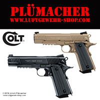 Colt M45 CQBP CO2 Pistole im Kaliber 4,5 mm BB mit einem 19 Schuss Magazin