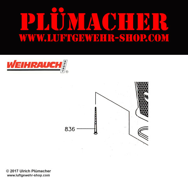 Bild von Luftpistole Weihrauch HW 70 Ersatzteile - Schraube für Griffdeckel