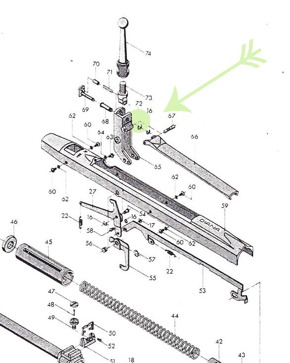 Bild von Sicherungsscheibe Diana 30 Luftgewehr Ersatzteil für die Reparatur