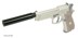 Schalldämpfer für Beretta 92 FS CO2 Pistole inkl. Adapter, Bild 3