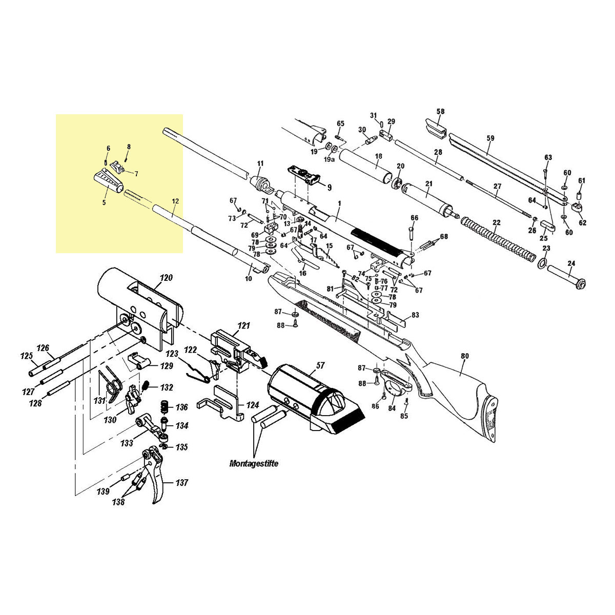 Bild von Korn verstellbar Luftgewehr Diana 48-52-Luxus-54