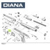 Schenkelfeder Diana 5 - 70 - 72 - P5 Magnum Luftpistole, Bild 1