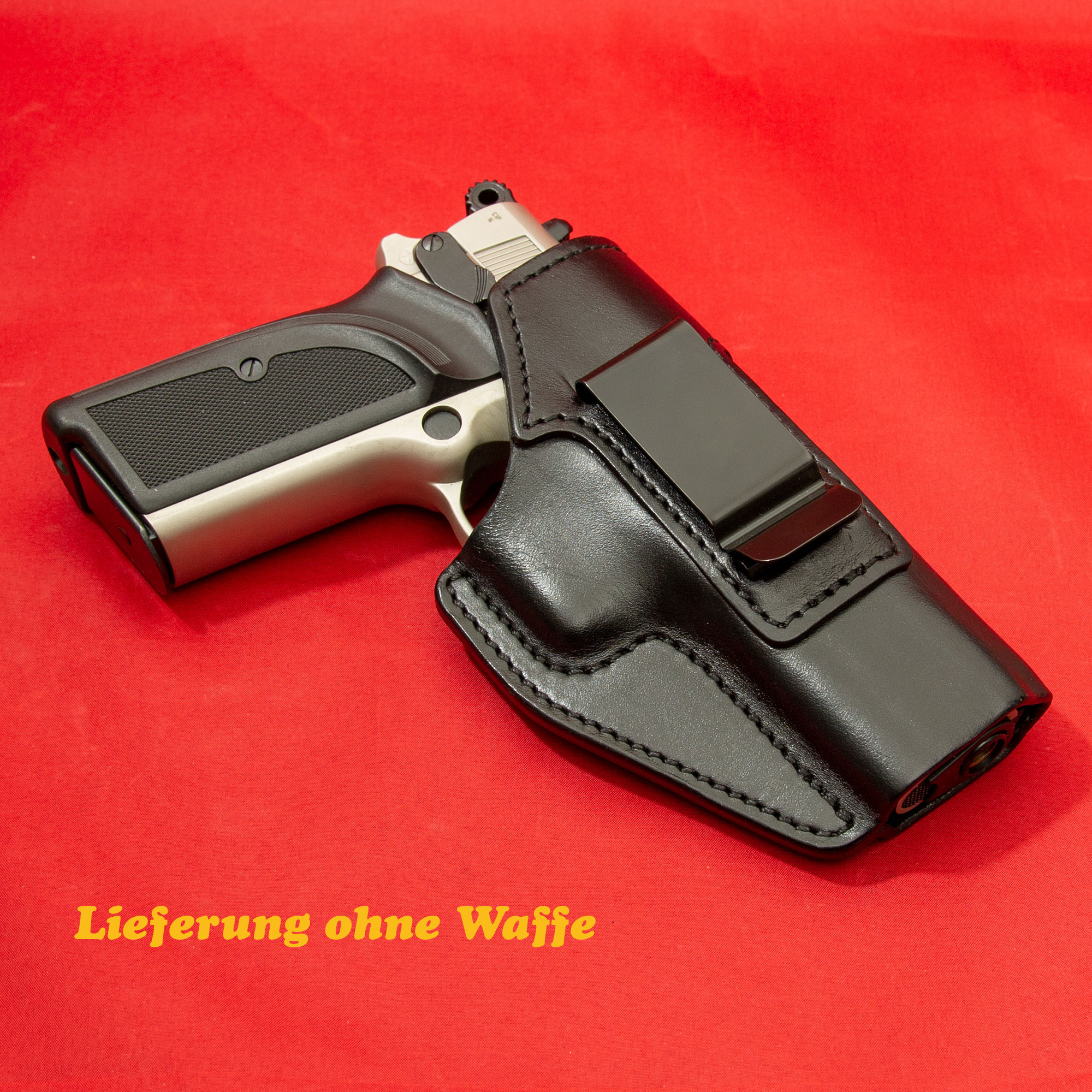 Inside Holster mit Clip für Pistolen. Dieses IWB Holster ist für Rechtshänder