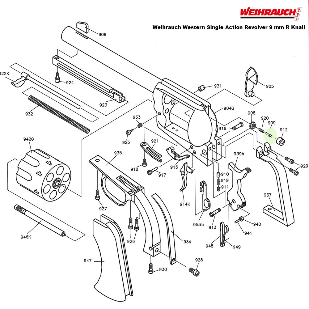 Bild von Schlagbolzen Weihrauch Western Single Action Revolver