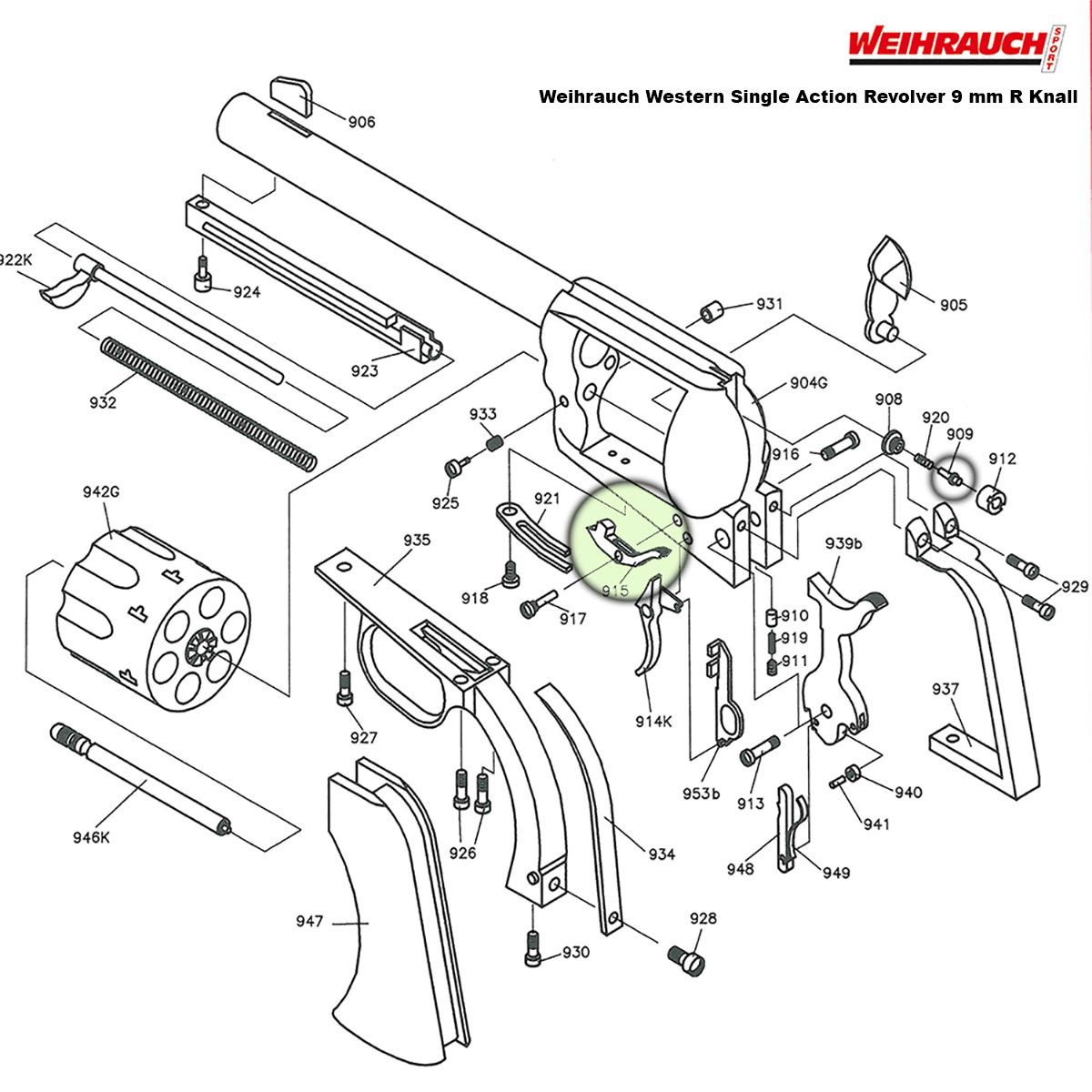 Bild von Sperre für Weihrauch Western Single Action Revolver