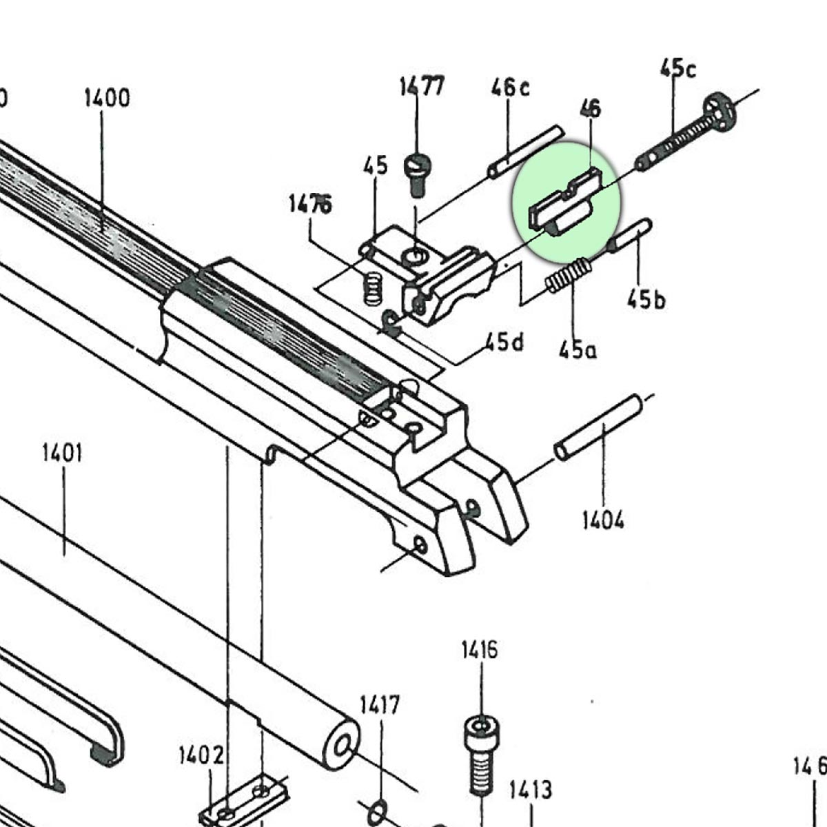 Bild von Weihrauch HW 45 Ersatzteile - Kimmenblatt