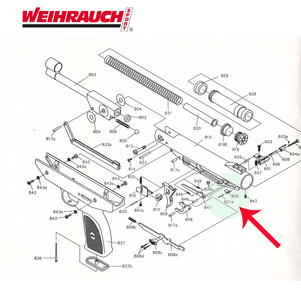 Bild von Ersatzteile HW 70 - Zylinderstift für die Abzugsfeder