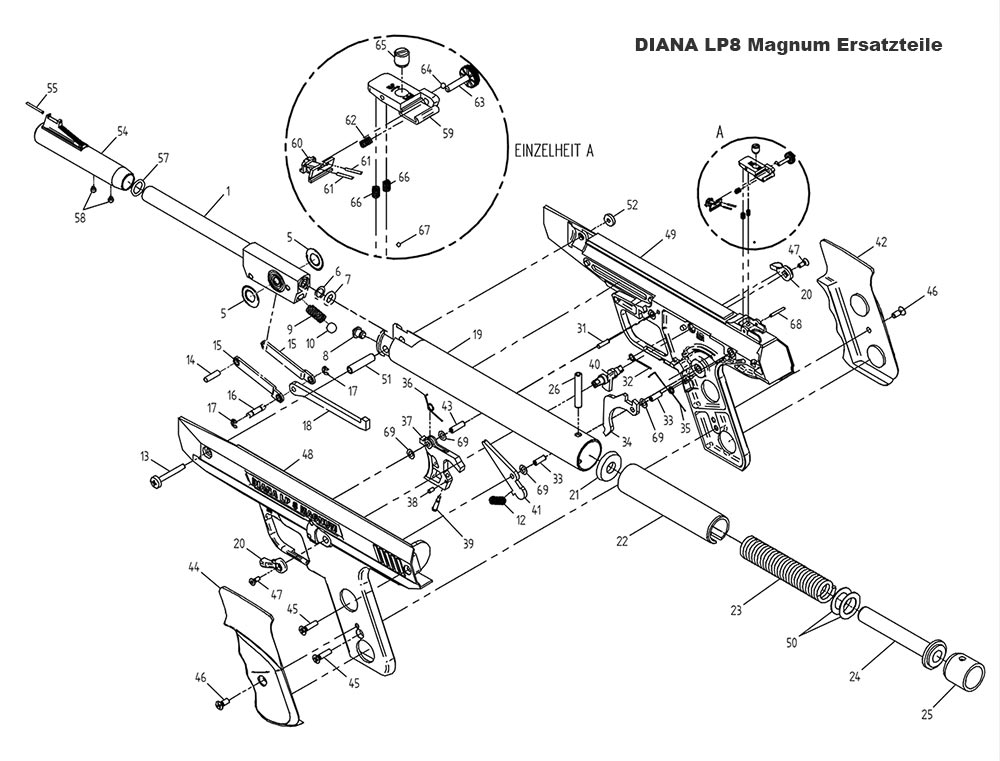 Bild für Kategorie Ersatzteile Diana LP8 Magnum