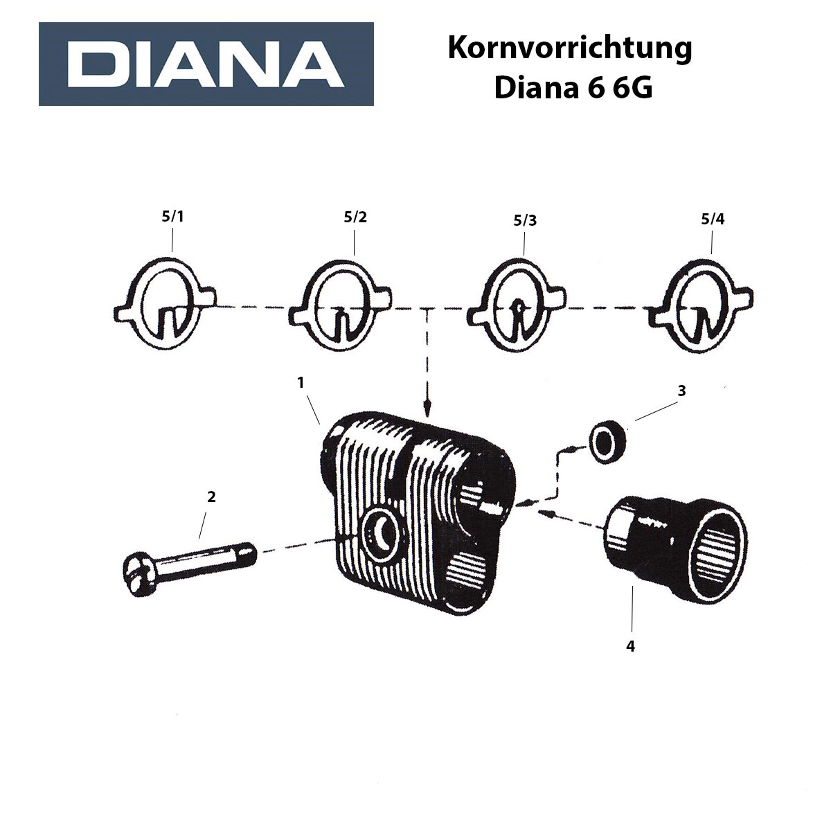 Bild von Korn Diana 6 & 6G Ersatzteile - Perlkorn-Dachkorn