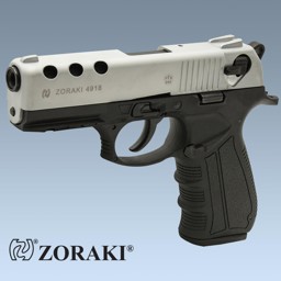 Bild von Zoraki 4918 Schreckschuss Pistole Kal. 9mm P.A.K matt chrom