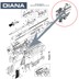 Gelenkbolzen Diana 75 & 56th Luftgewehr Ersatzteil für den Spannhebel, Bild 1