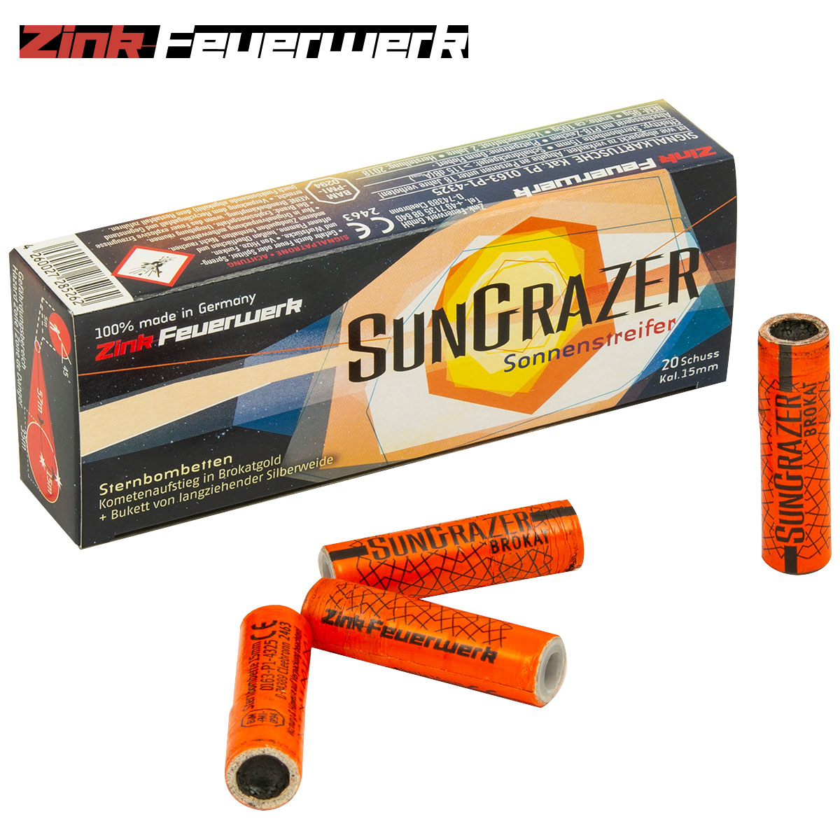 Bild von Sun Grazer - Zink Feuerwerk für Schreckschusswaffen