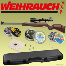 Bild von Weihrauch HW  77 4,5 mm Luftgewehr-Set – inkl. Koffer, Munition und Zielfernrohr