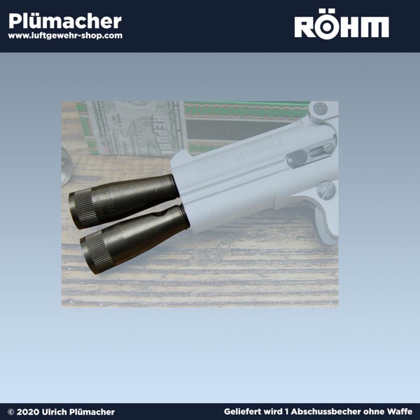Abschussbecher Röhm Twinny Derringer PTB 599. Zusatzlauf, Feuerwerksadapter, Raketenbecher bzw. Signalbecher 15 mm