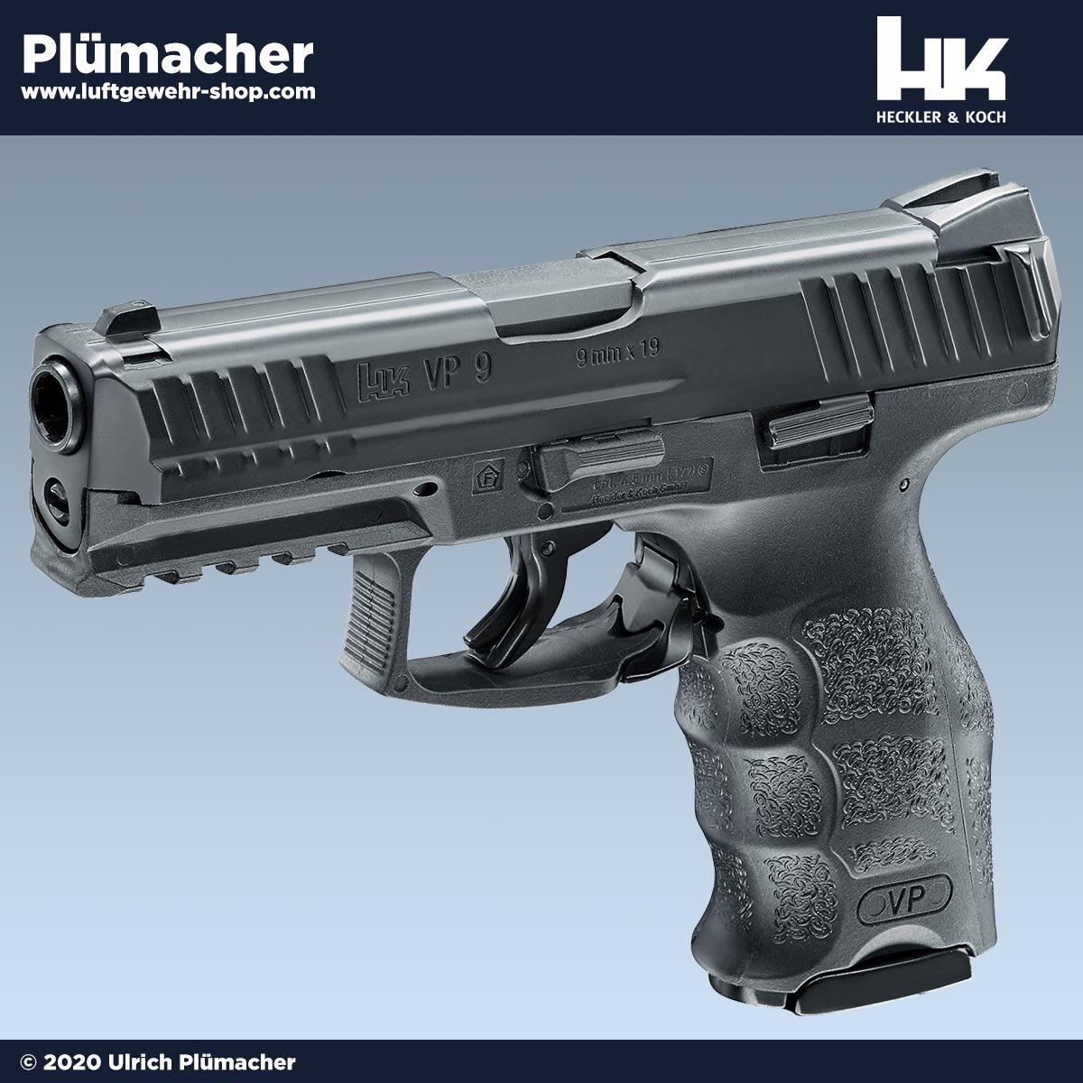 Heckler & Koch VP9 CO2 Pistole im Kaliber 4,5 mm BB mit einem 18 Schuss Magazin