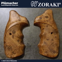 Griffschalen Holzoptik Zoraki R1 & R2 Schreckschussrevolver - braune Kunststoffgriffe für die Zoraki Schreckschschussrevolver 