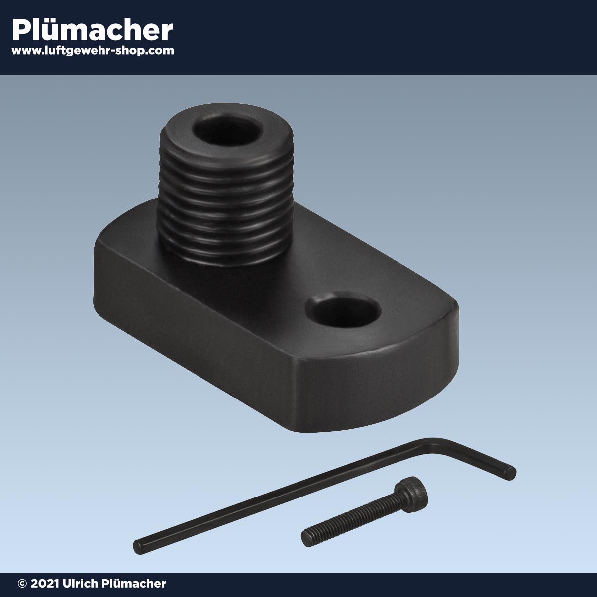 Schalldämpfer Adapter Walther CP88 CO2 Pistole - nach der einfachen Montage können Sie auf der Walther CP88 eine ½" UNF Schalldämpfer aufschrauben