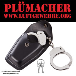 Bild von Handschellenset - Handschellen in Polizeiausführung incl. 2 Schlüssel und einem Gürtelholster aus Leder.