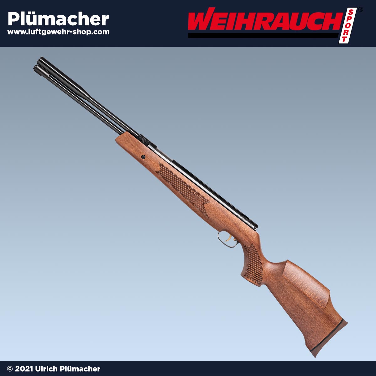 Weihrauch HW 97 K Luftgewehr Kaliber 4,5 mm mit Unterhebelspanner, starrem Lauf und Rekord Matchabzug