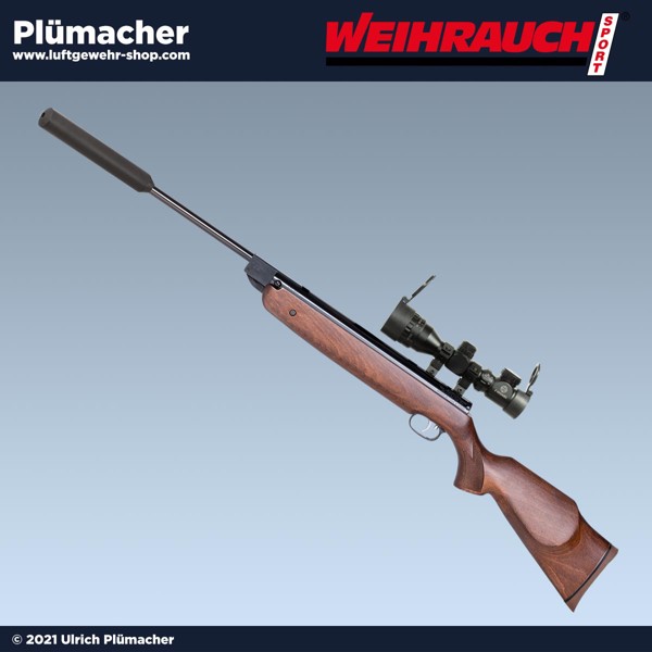 Weihrauch HW 80K mit Schalldämpfer und Zielfernrohr 2-6x32