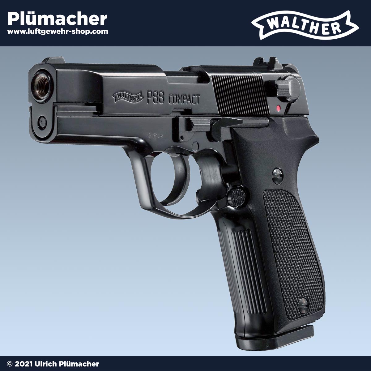 Walther Schreckschuss Pistole P88 (Nickel - Holz) - Selbstschutz - Freie  Waffen Online Shop