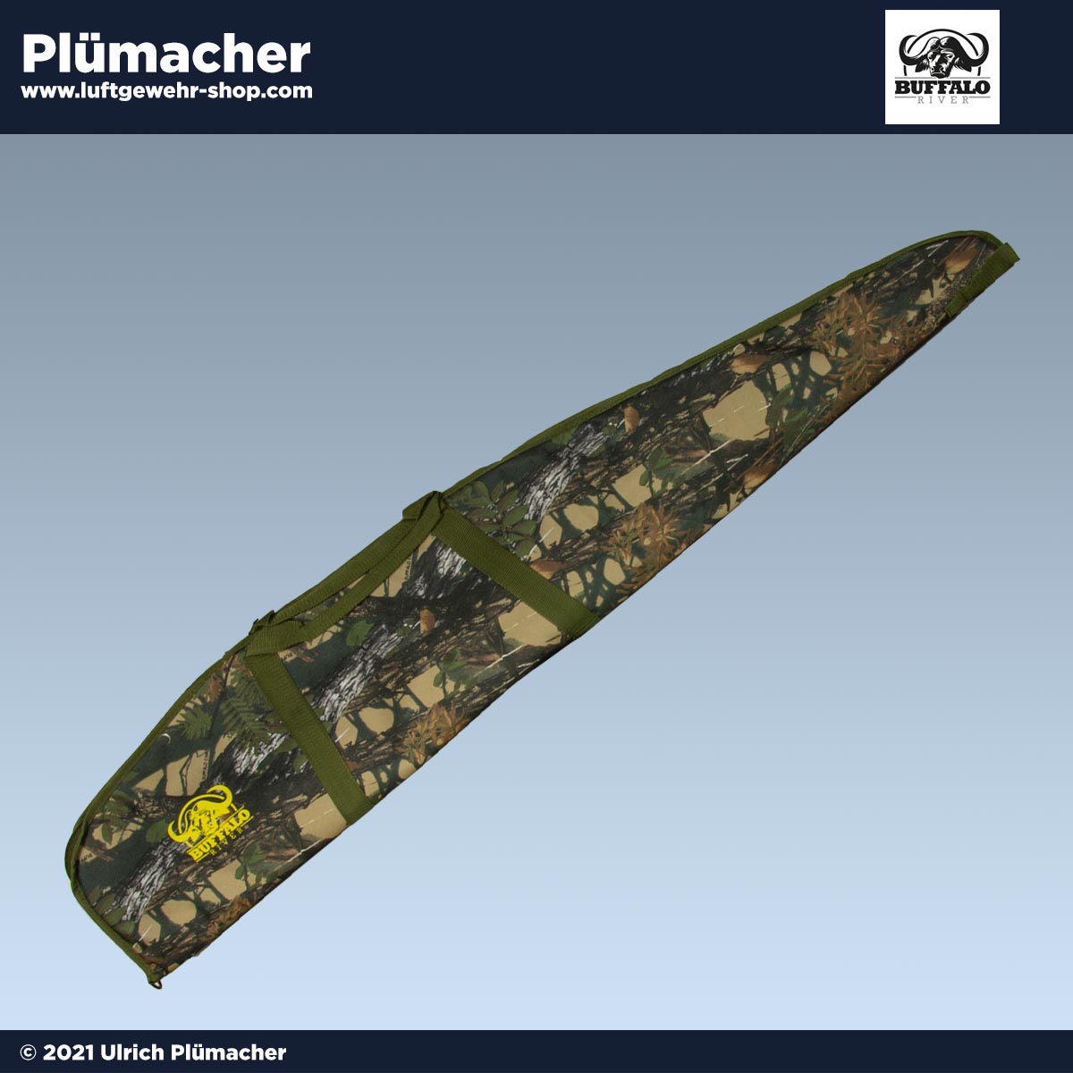 Buffalo River Gewehrtasche Gewehrfutteral in camo Länge 132 cm mit Reisverschluss