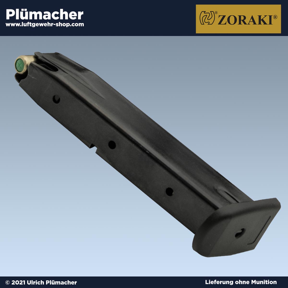 Magazin Zoraki 918 - 2918 - 4918 Schreckschusspistole. 18 Schuss Reservemagazin oder Ersatzmagazin