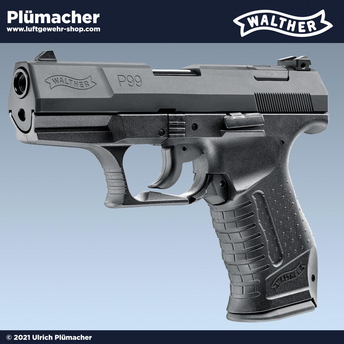 Walther P99 SV Schreckschuss Pistole Kaliber 9 mm P.A.. Luftgewehr-Shop -  Luftgewehre, Schreckschusswaffen, CO2 Waffen, Luftpistolen kaufen