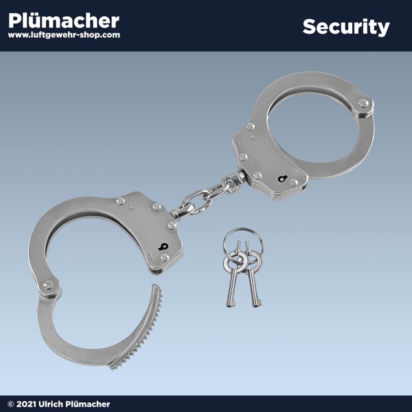 Handschellen aus Stahl mit 2 Schlüsseln und Double Lock