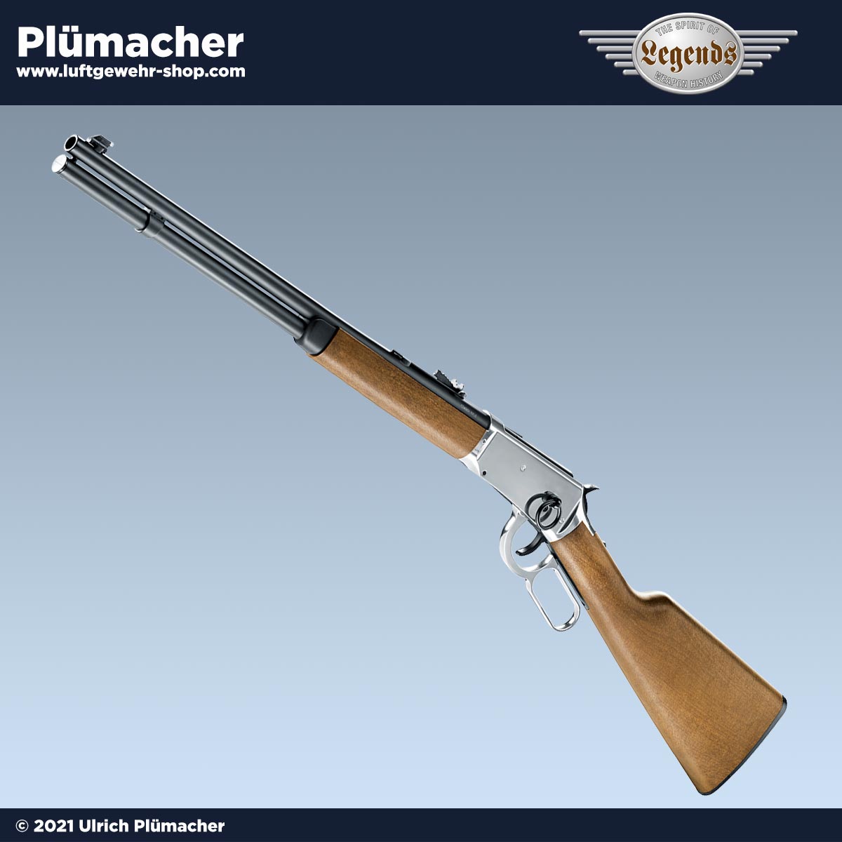 Legends Cowboy Rifle chrom Luftgewehr mit CO2 Antrieb