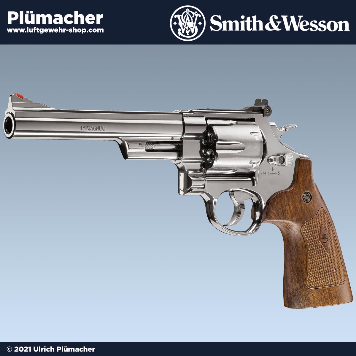 Smith & Wesson M29 C2 Revolver hochglanzbrüniert im Kaliber 6 mm BB