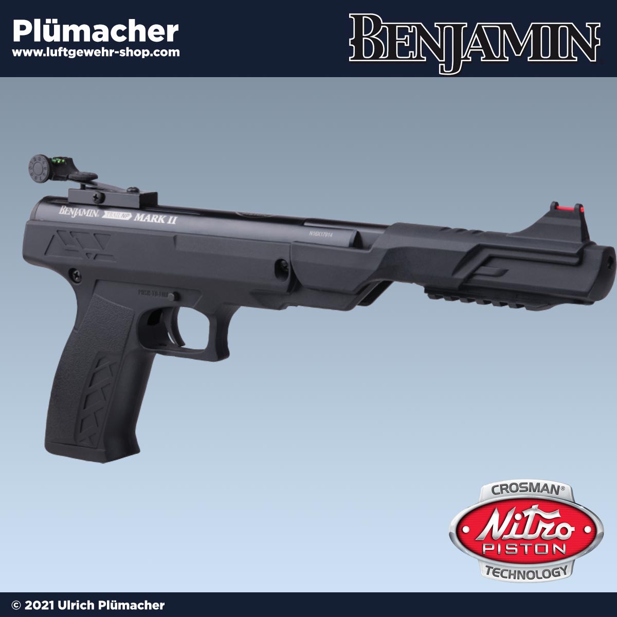 Crosman Benjamin Trail Mark II NP - Luftpistole mit Nitro Piston Antrieb