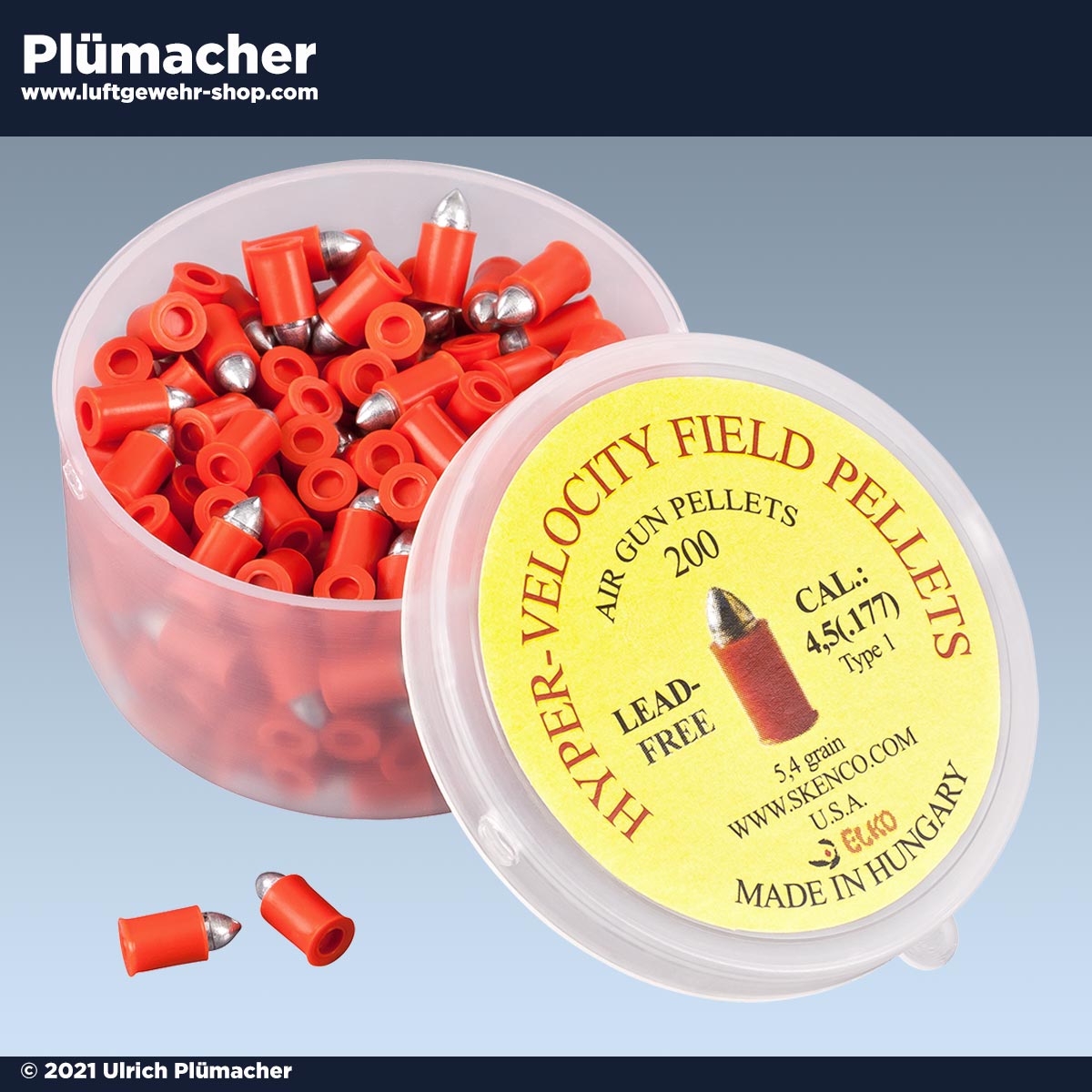 Luftgewehr Munition Skenco Hyper Velocity Field Pellets - Orange Stinger