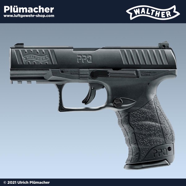 Walther PPQ M2 4,5 mm Diabolo CO2 Pistole mit Blowback, Metallschlitten und Kettenmagazin