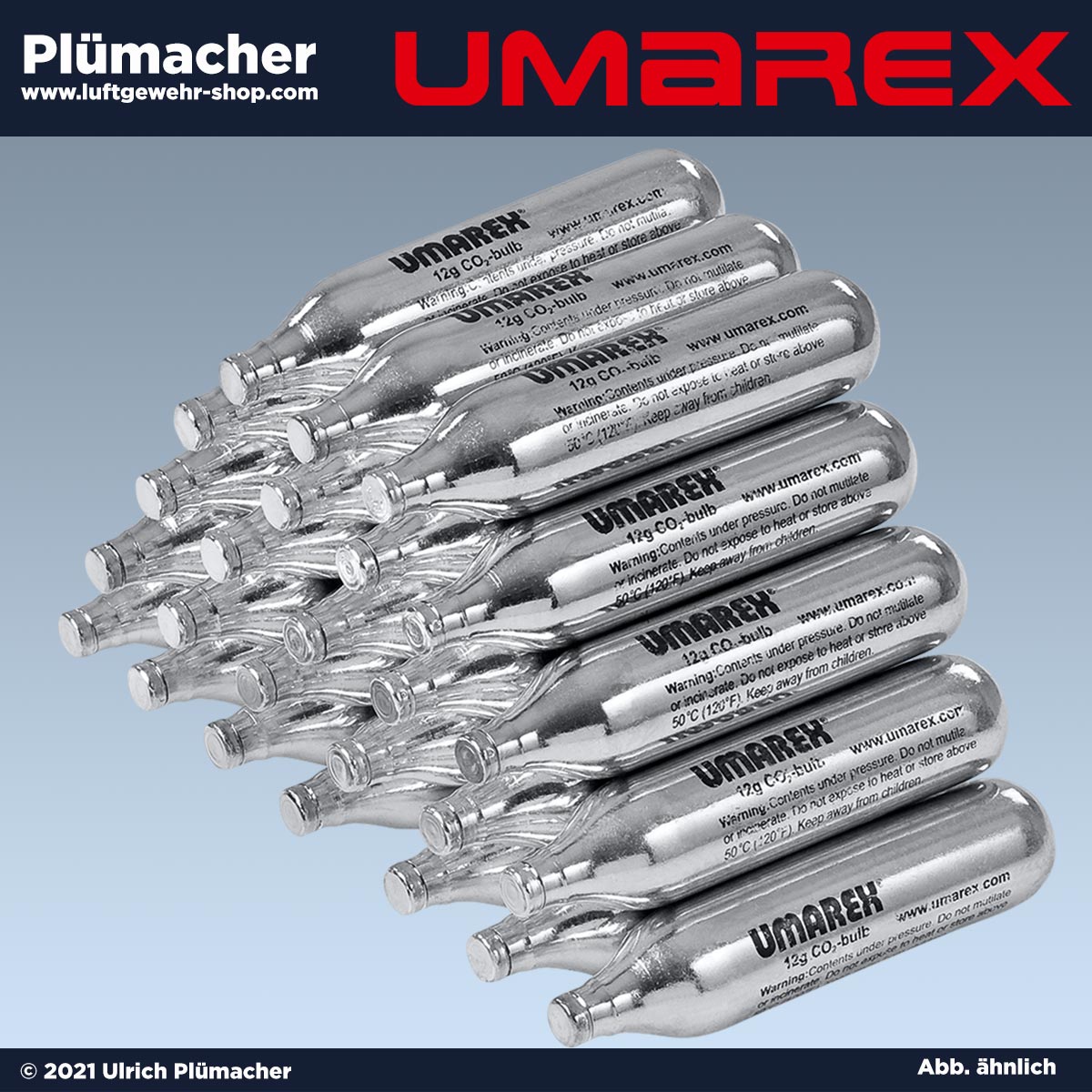 12g CO2 Kapseln von UMAREX - 50 CO2-Kartuschen für CO2_Waffen