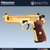 Beretta 92 FS Gold Finish Vollmetall CO2 Pistole 4,5 mm Diabolo , Bild 1