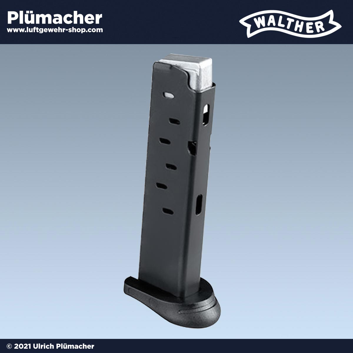 Walther P22Q Magazin für die Schreckschusspistole - Ersatzmagazin und Reservemagazin für die WALTHER P22Q Gaspistole