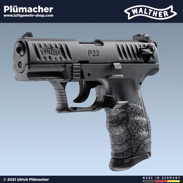 Walther P22Q brüniert Schreckschusspistole die schwarze Ausführung der P22Q Gaspistole
