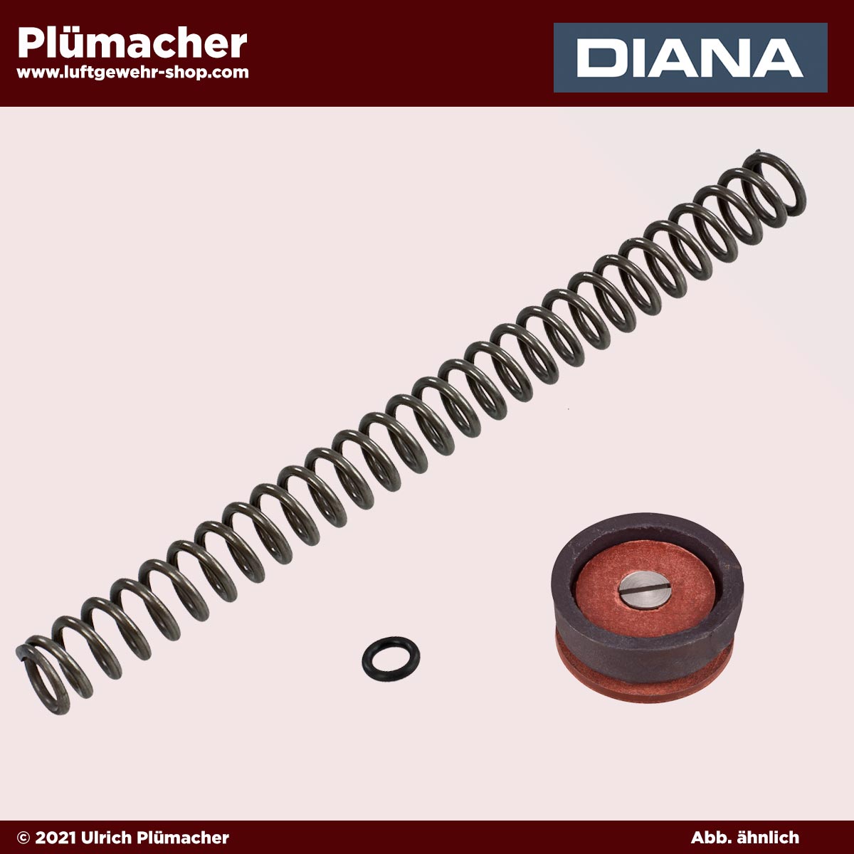 Reparatursatz Diana 25 Luftgewehr - Reparaturkit bestehend aus Kolbenfeder, Kolbendichtung und Laufdichtung Diana 25.