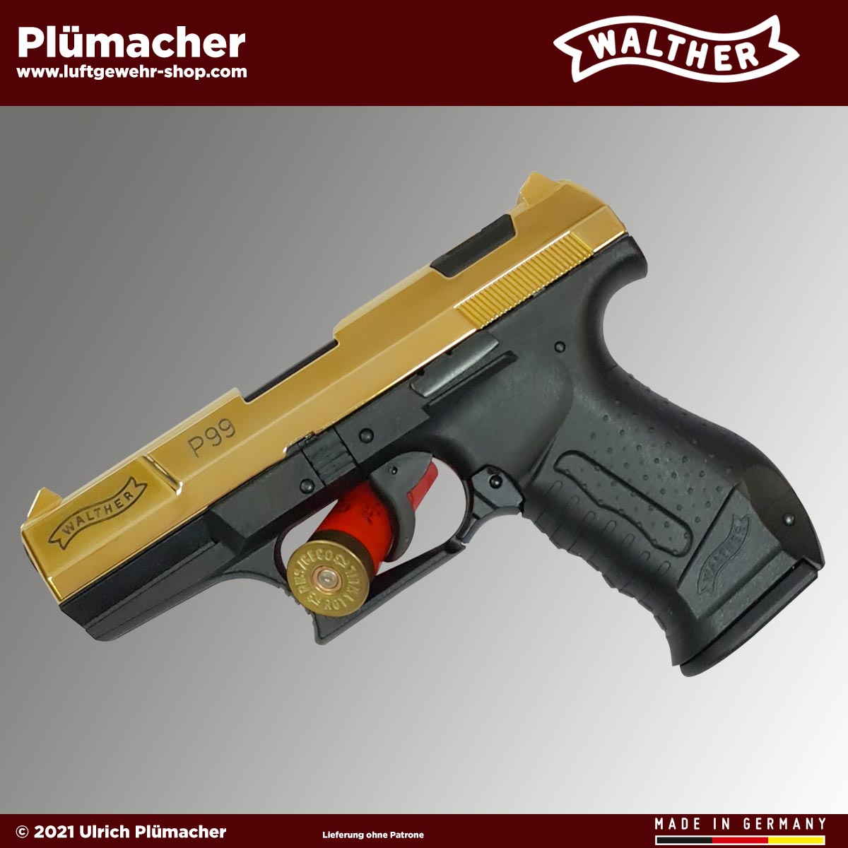 Walther P99 SV Schreckschuss Pistole Kaliber 9 mm P.A.. Luftgewehr-Shop -  Luftgewehre, Schreckschusswaffen, CO2 Waffen, Luftpistolen kaufen