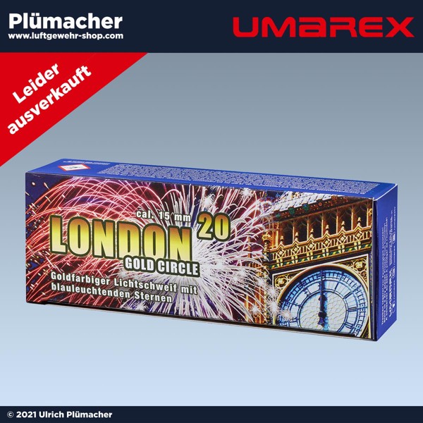 London Feuerwerk für Schreckschusswaffen und Gaspistolen - 20 Lichtschweifpatronen